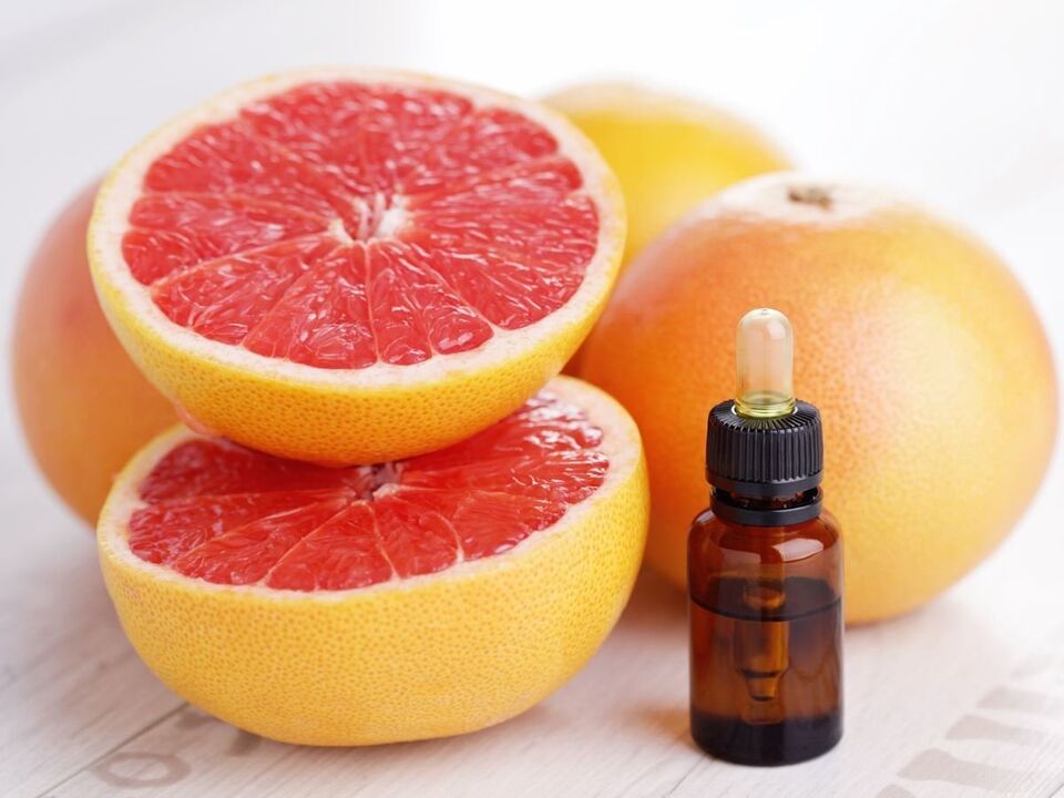 Grapefruitolie voor verjonging, whitening en desinfectie van de gezichtshuid